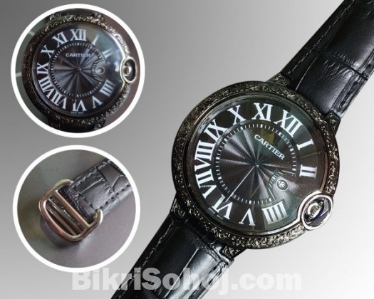 Cartier Ballon Bleu 3001 Black Bezel Watch